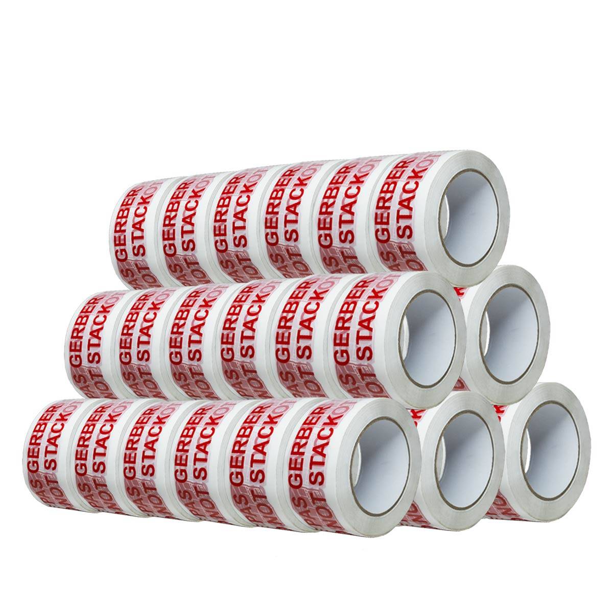 Tecplast - Ruban adhésif d'emballage 28µ blanc imprimé "NE PAS GERBER" en rouge - Adhésif d'expédition 50 mm x 100 m - Carton de 36 TECPLAST - Image 1