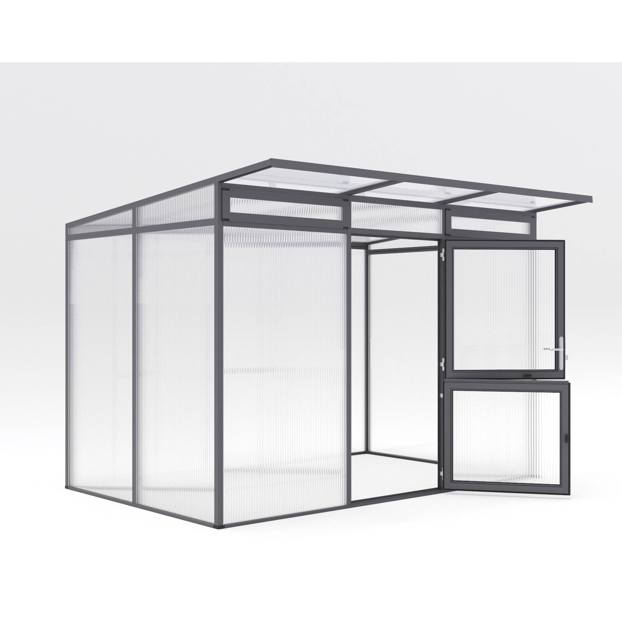 Serre de jardin 6,06m² KGT Santini II, Anthracite - Image 1