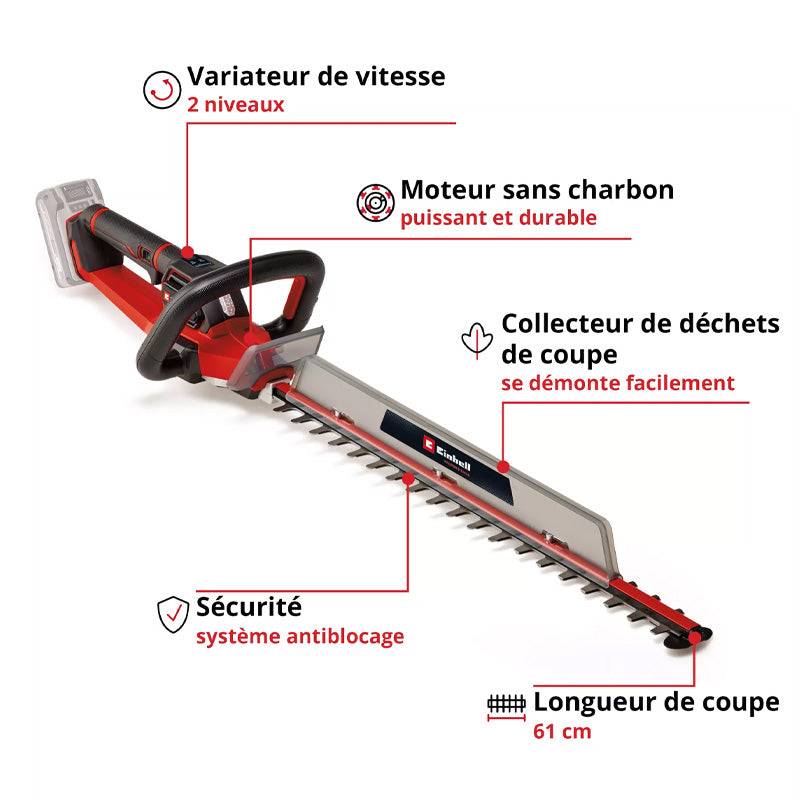 Einhell - Taille-haies sans fil EINHELL GP-CH 18/61 Li BL (vendu sans batterie) EINHELL - Image 2