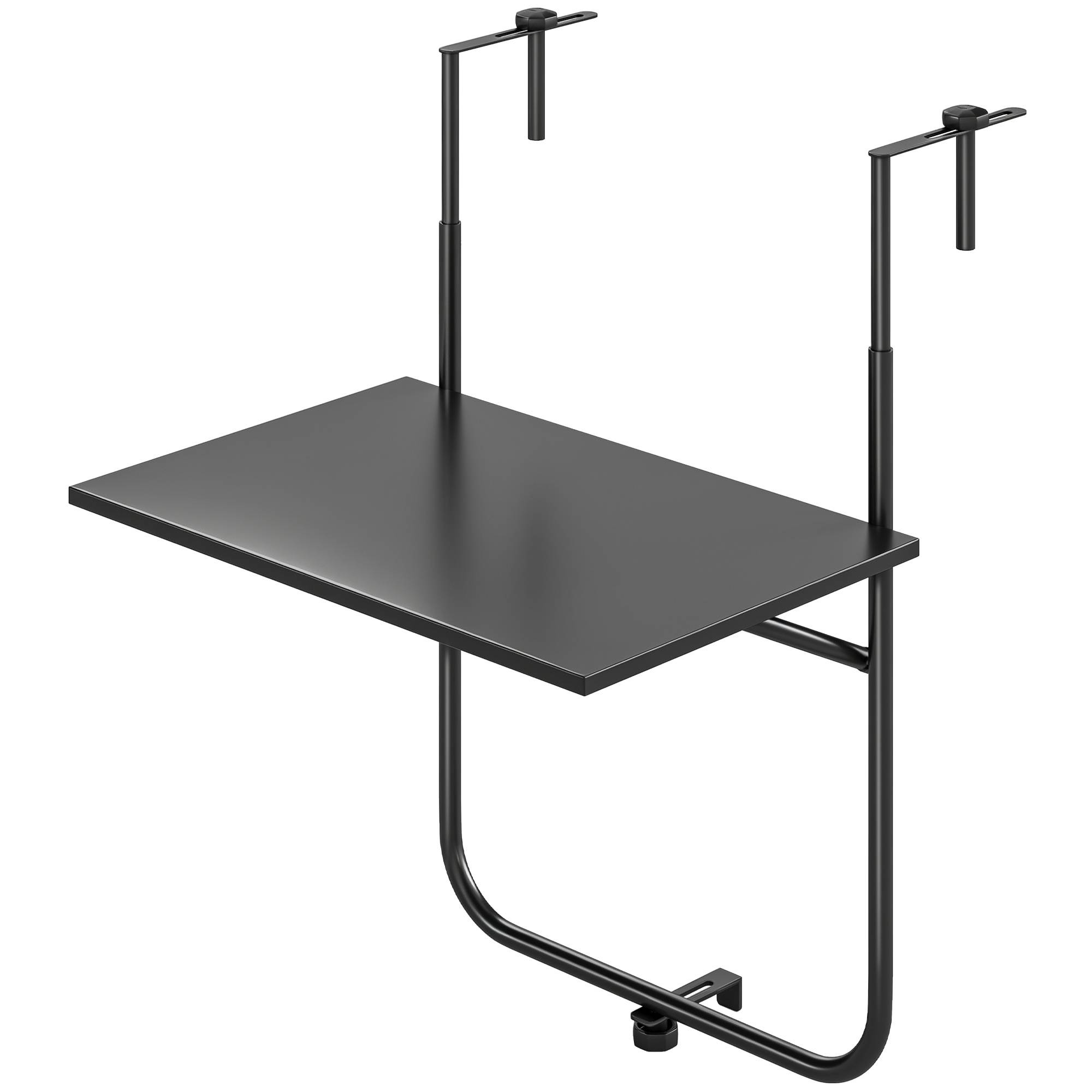 Table de balcon suspendue acier noir 62 x 60 x 85.5 cm - PANGIVO - Image 2