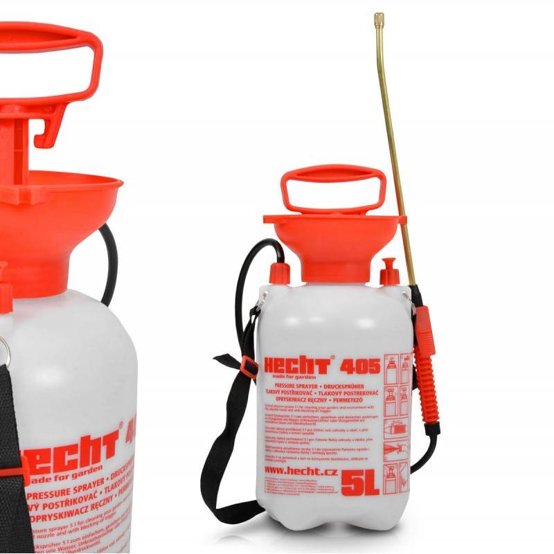 BB Loisir - Hecht 405 PULVERISATEUR A PRESSION SPRAY ENGRAIS 5L avec jet 49cm tuyau de 1,3m 3bars - Image 4