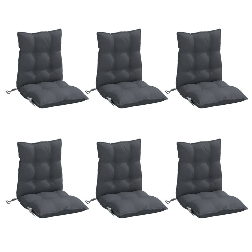 Maison Chic - Coussins de chaise à dossier bas lot de 6 anthracite Maison Chic - Image 3