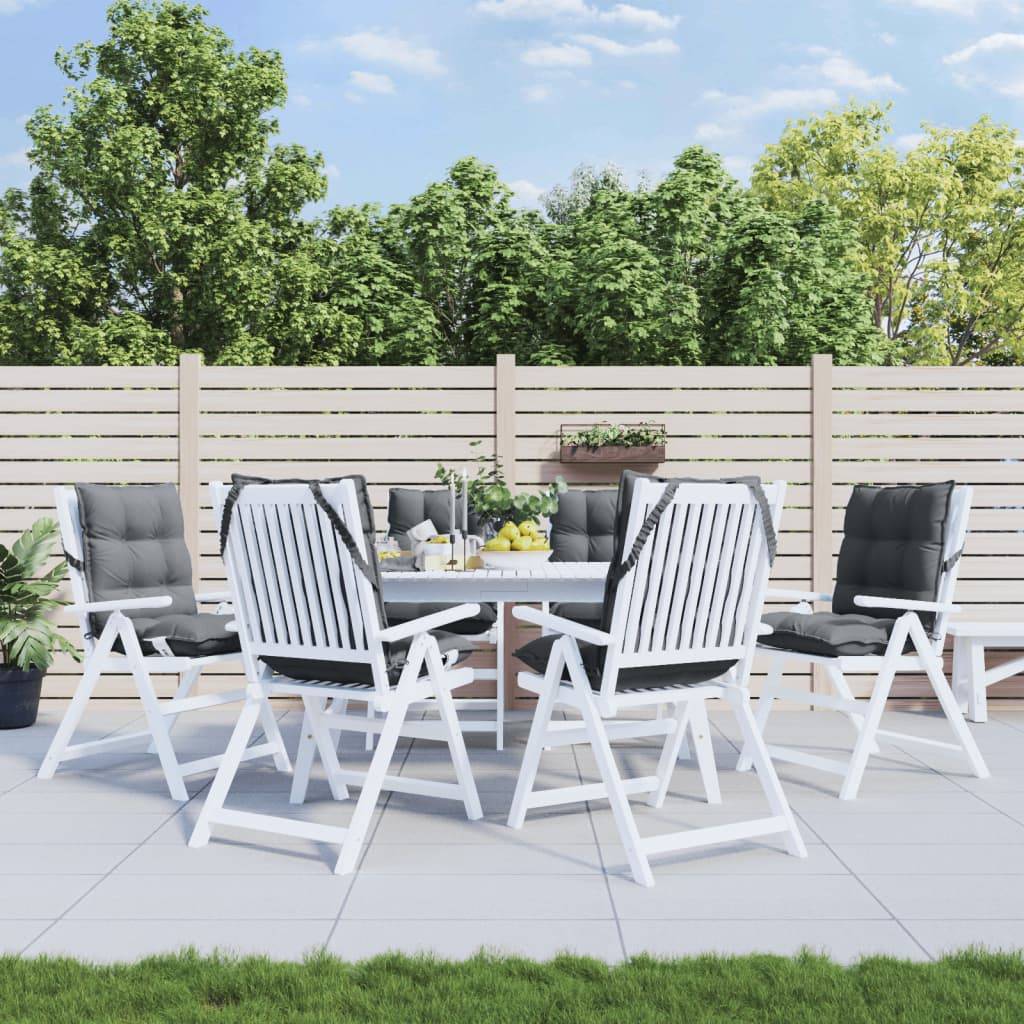 Maison Chic - Coussins de chaise à dossier bas lot de 6 anthracite Maison Chic - Image 2