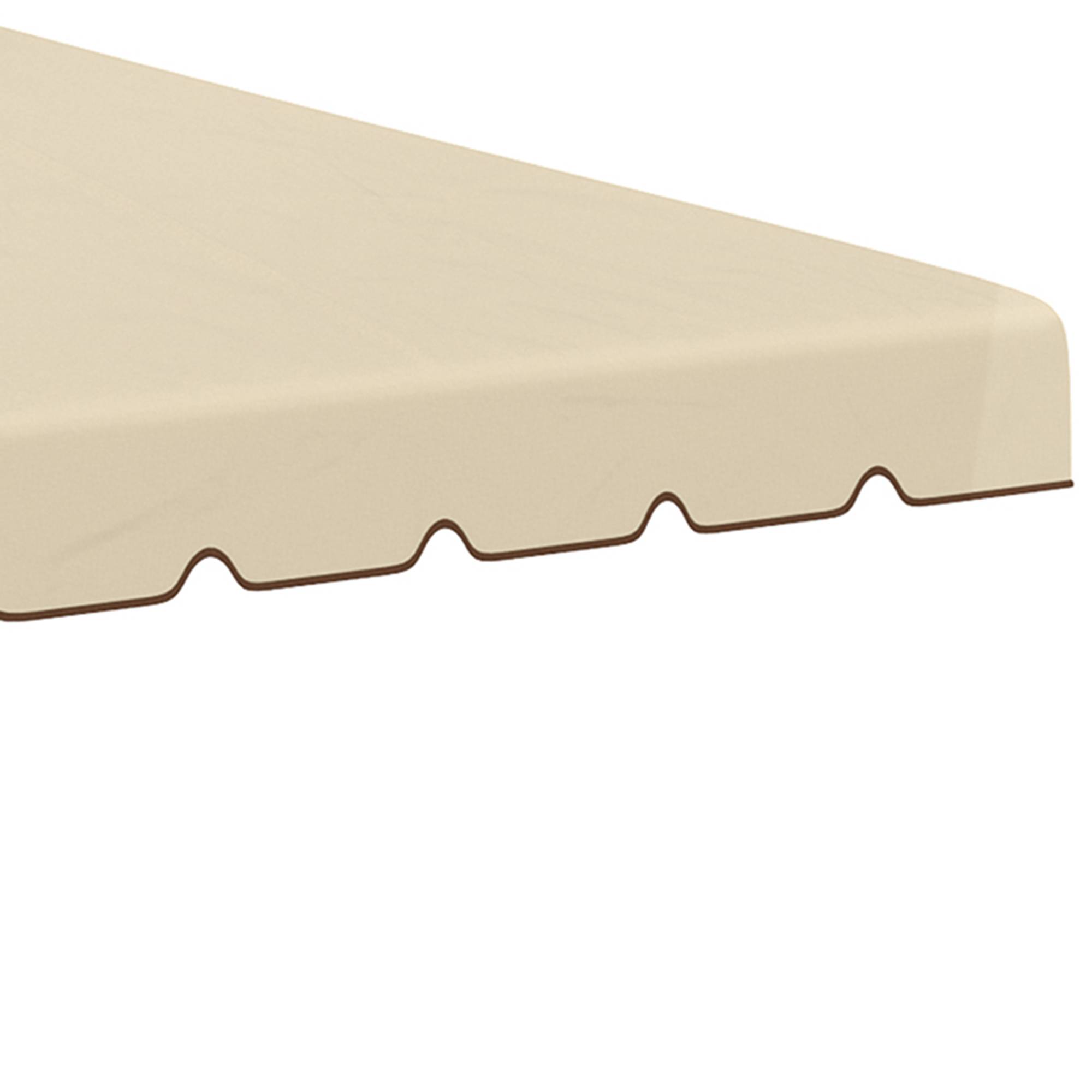 Outsunny - Toile de Rechange pavillon tonnelle 3x3m Toit Remplacement Gazebo Jardin Polyester 170g/m² Beige - Outsunny - Image 7