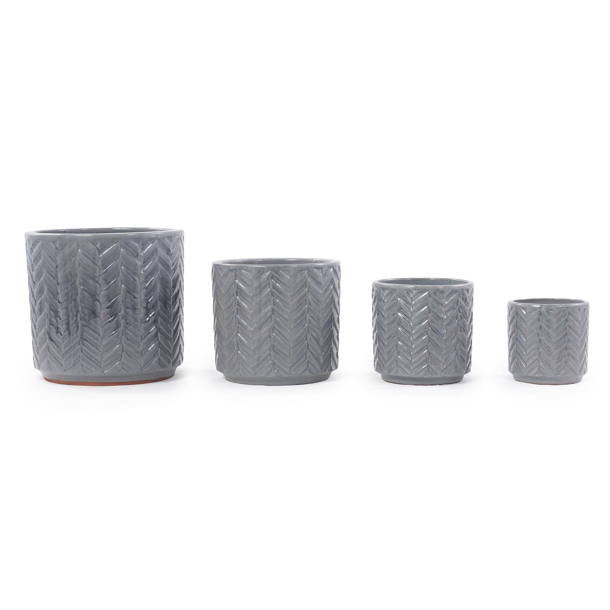 ComfortXL - Pot de fleurs en céramique Ø31,5 cm gris cendré pour plantes et aromates avec drainage - ComfortXL Outdoor Living - Image 8