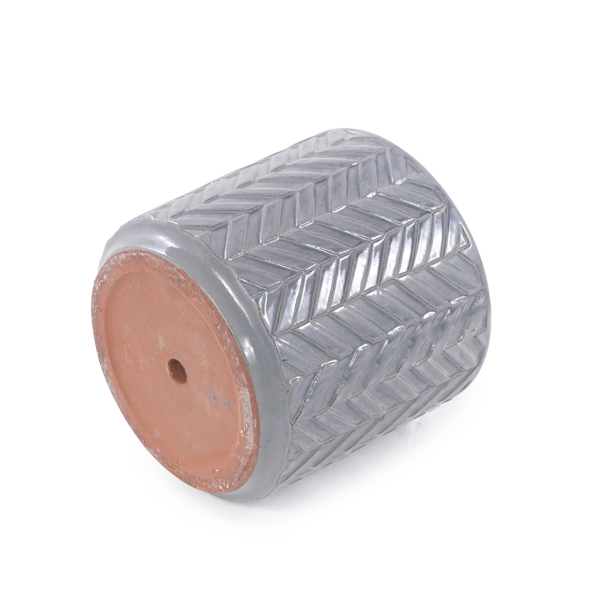 ComfortXL - Pot de fleurs en céramique Ø31,5 cm gris cendré pour plantes et aromates avec drainage - ComfortXL Outdoor Living - Image 5
