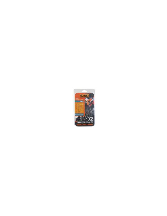 Lot De Deux Chaînes De Tronçonneuse Ozaki Sous Coque Semi Carrée: 3/8''lp 050'' (1,3mm) 52 Entraîneurs ( E52 )
