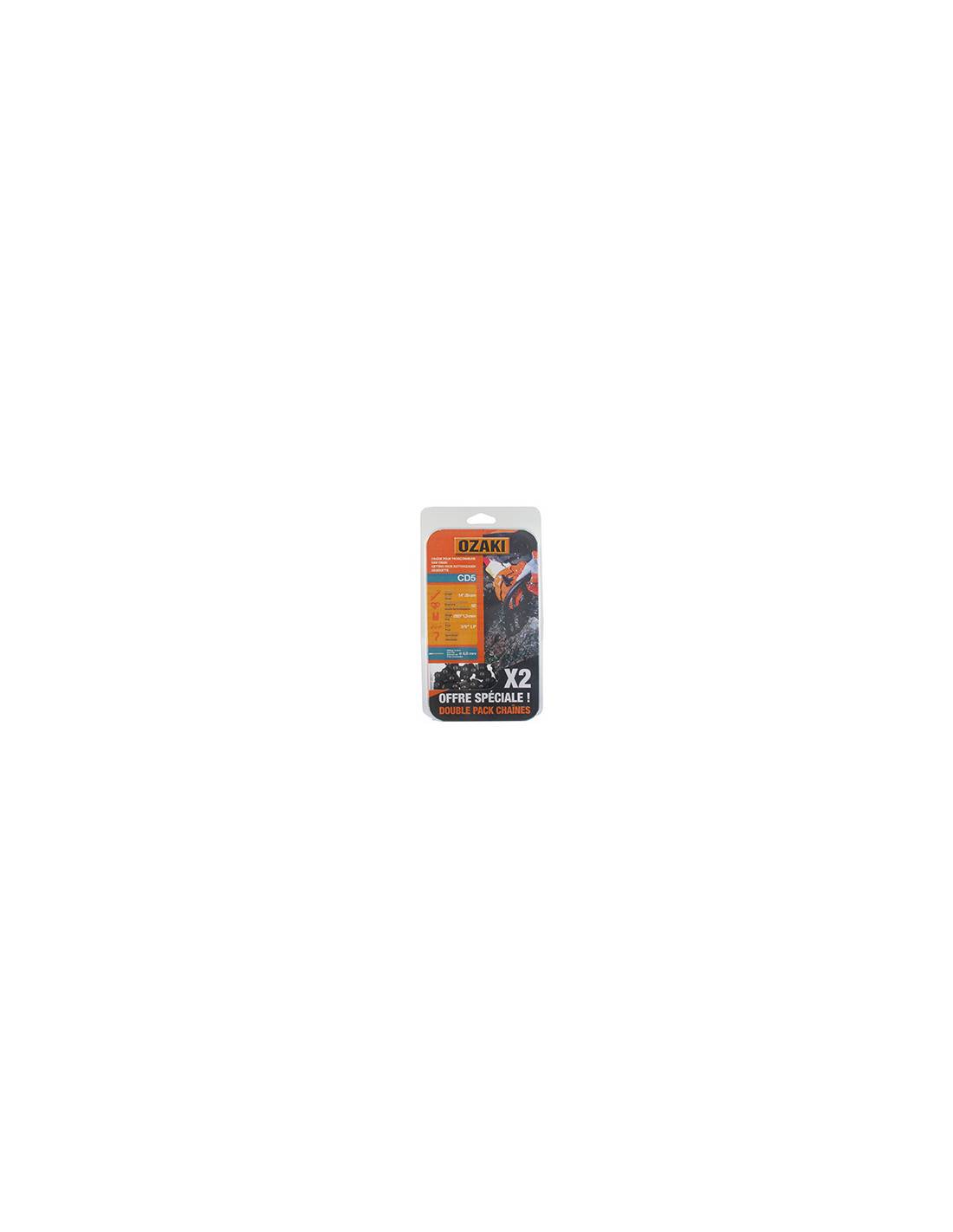 Lot De Deux Chaînes De Tronçonneuse Ozaki Sous Coque Semi Carrée: 3/8''lp 050'' (1,3mm) 52 Entraîneurs ( E52 )