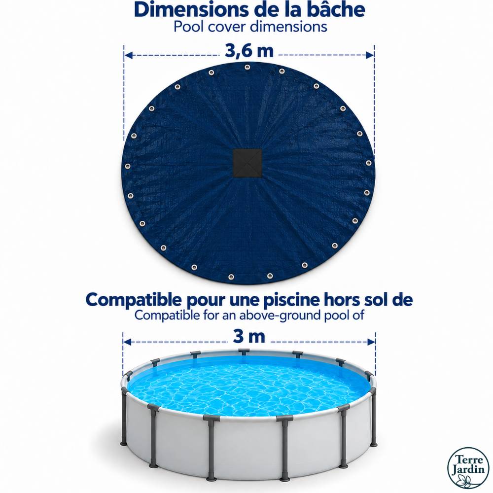 Terre Jardin - Bâche piscine ronde - Image 2