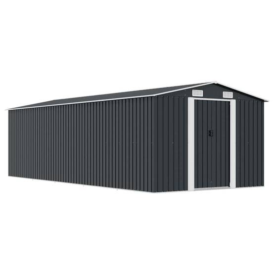 Vidaxl - Abri de jardin 257x580x181 cm Métal Anthracite vidaXL 143354 - Image 1