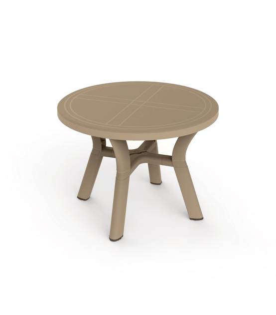 Table ronde recyclée extérieur Ø100 sable DALIA garbar - Image 1