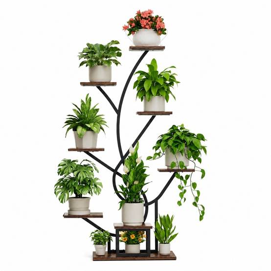 Support à Plantes 8 Niveaux Lampe Culture Spectrum Complet Minuterie Espace Rangement Stable - Image 1