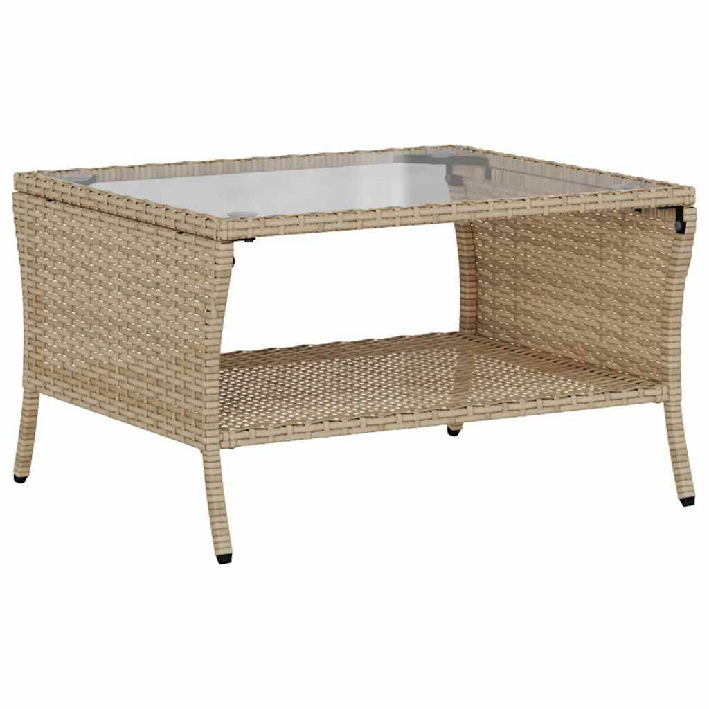 ComfortXL - Canapé Extérieur 2 Places Résine Tressée Beige & Table Verre Trempé Charme Naturel pour Patio Crème – ComfortXL Outdoor Living - Image 8