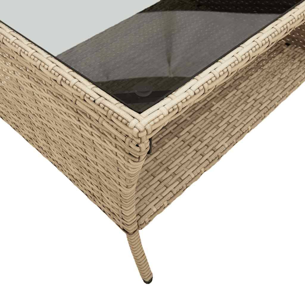 ComfortXL - Canapé Extérieur 2 Places Résine Tressée Beige & Table Verre Trempé Charme Naturel pour Patio Crème – ComfortXL Outdoor Living - Image 10