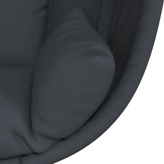 Fauteuil Suspendu Œuf en Tissu Respirant et Acier avec Coussins Épais Lavables pour Salon ou Terrasse Anthracite – ComfortXL Outdoor Living - Image 7