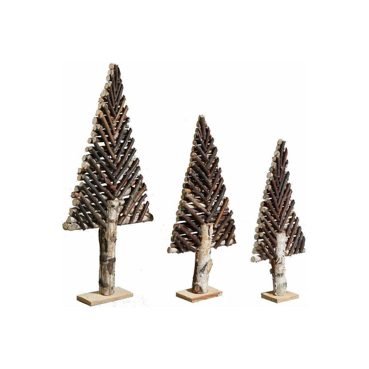 Aubry Gaspard - Sapin décoratif en bouleau motif chevron Grand modèle - Image 1