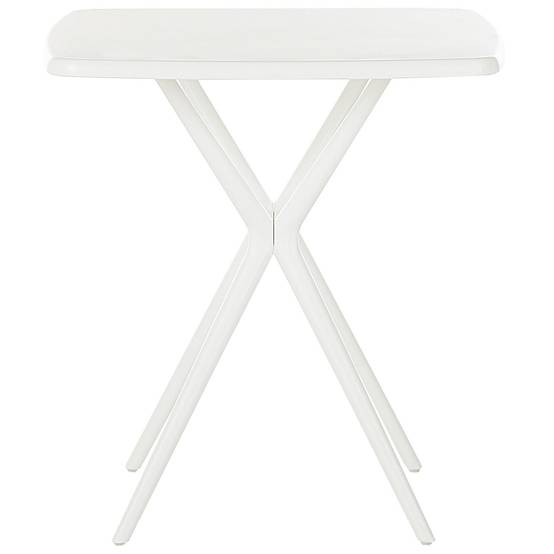Beliani - Table de bistrot de jardin en plastique blanc 70 x 70 cm table à manger d'extérieur résistant aux intempéries - Image 4