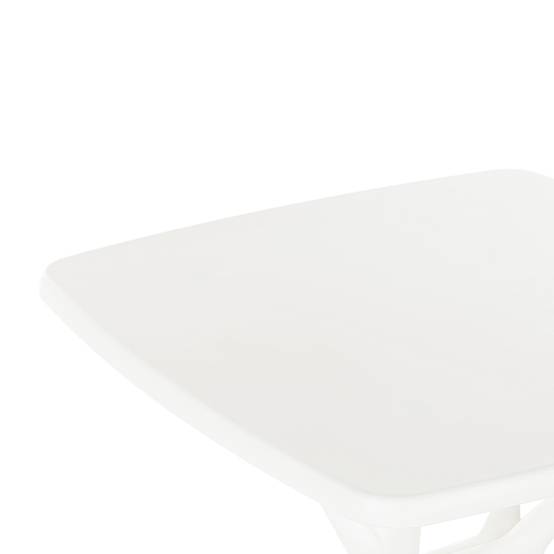 Beliani - Table de bistrot de jardin en plastique blanc 70 x 70 cm table à manger d'extérieur résistant aux intempéries - Image 5