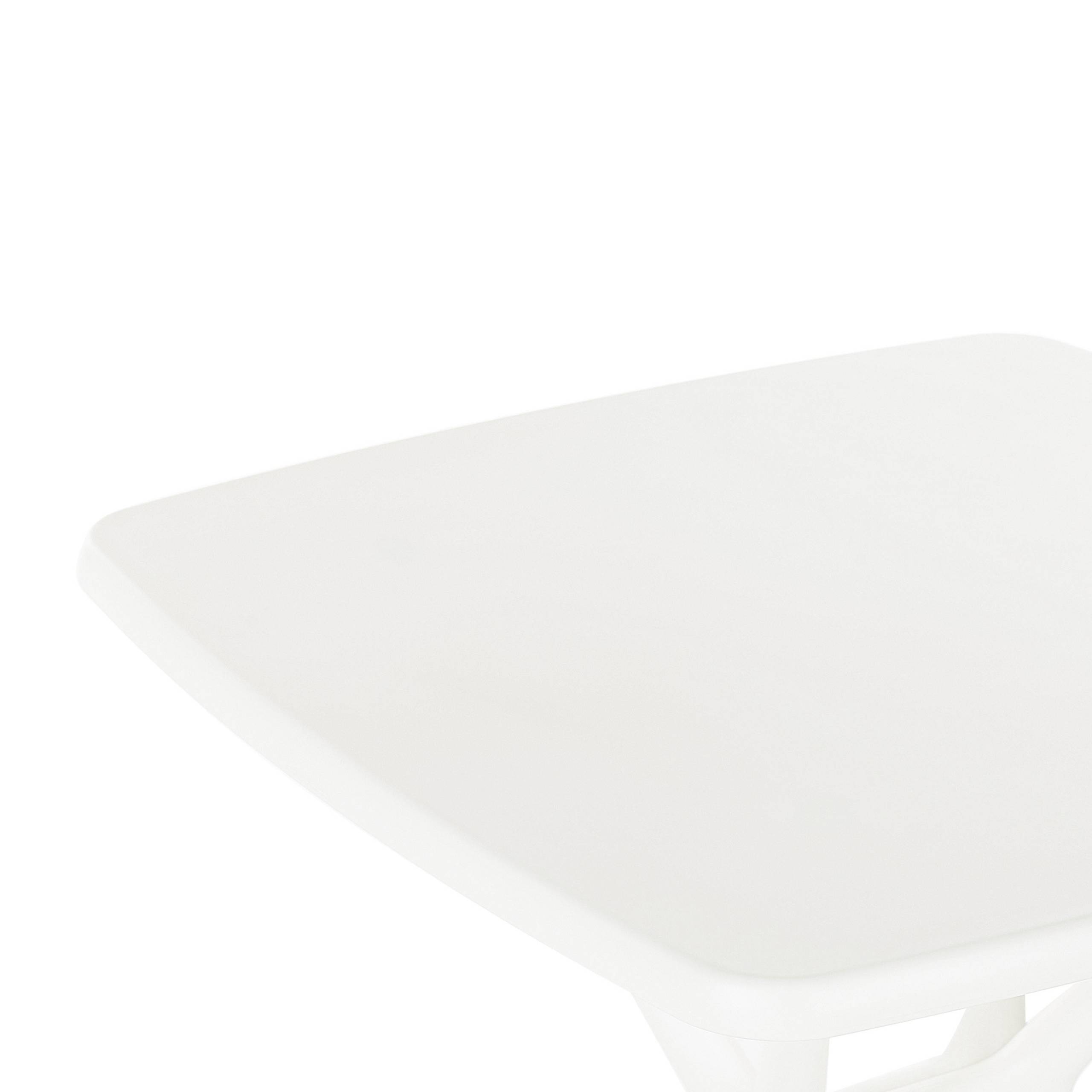 Beliani - Table de bistrot de jardin en plastique blanc 70 x 70 cm table à manger d'extérieur résistant aux intempéries - Image 5