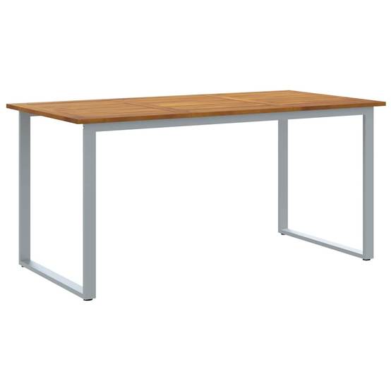 Ensemble de salle à manger jardin 5 pcs gris bois d'acacia 160 x 80 x 75 cm - PANGIVO - Image 5