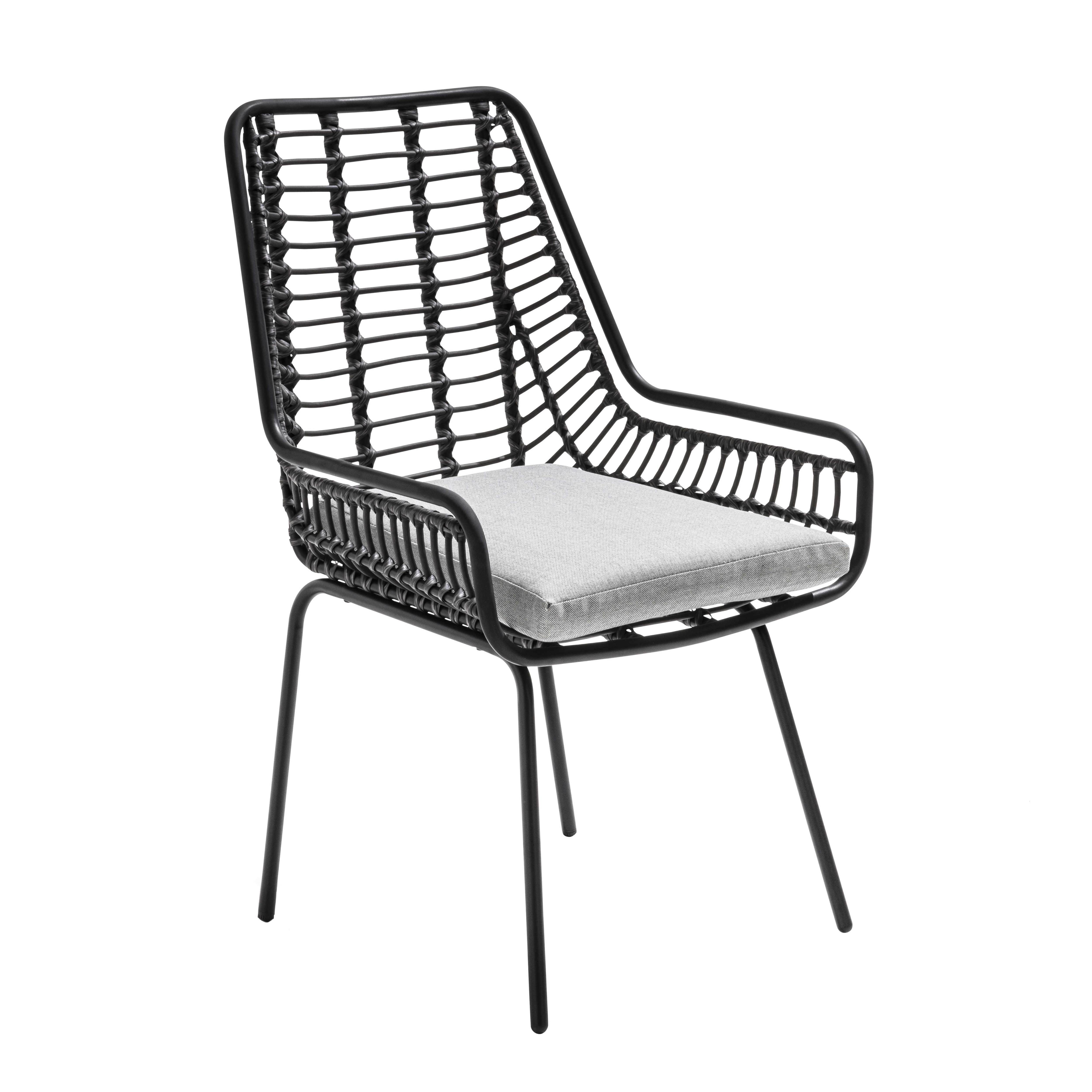 Oviala - Ensemble table de jardin et 6 chaises en résine tressée et acier Palavas - Oviala - Image 5