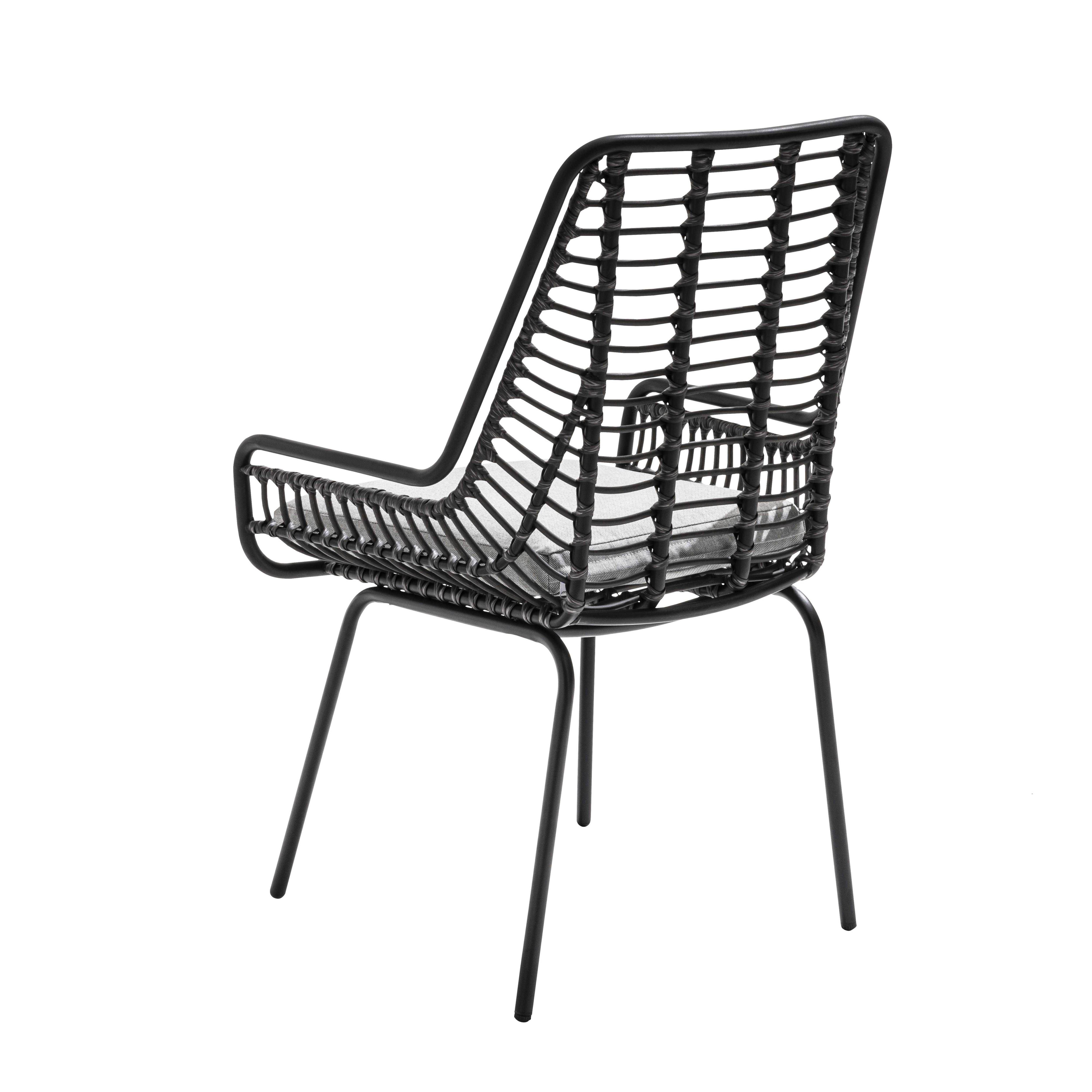 Oviala - Ensemble table de jardin et 6 chaises en résine tressée et acier Palavas - Oviala - Image 6