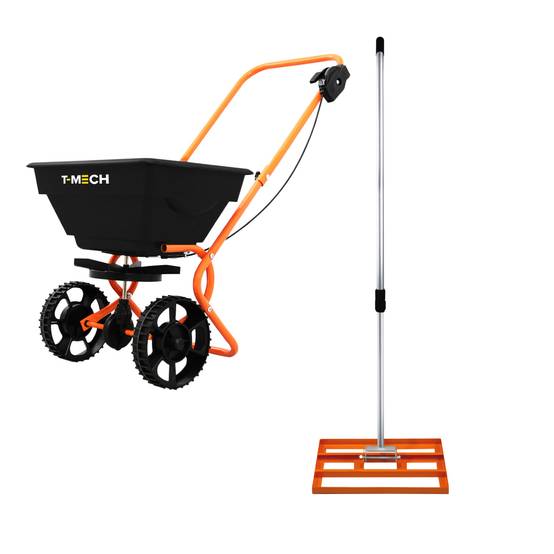 Épandeur Rotatif & Niveleur de Pelouse 50 cm (Orange) - Image 1