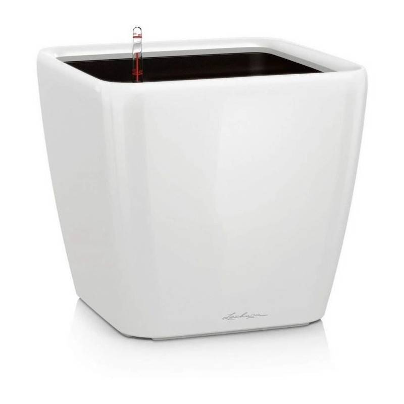 Lechuza - Pot De Fleur - Lec - Quadro Premium Ls 50 - Blanc Brillant - Systeme D'irrigation Intégré - Image 1