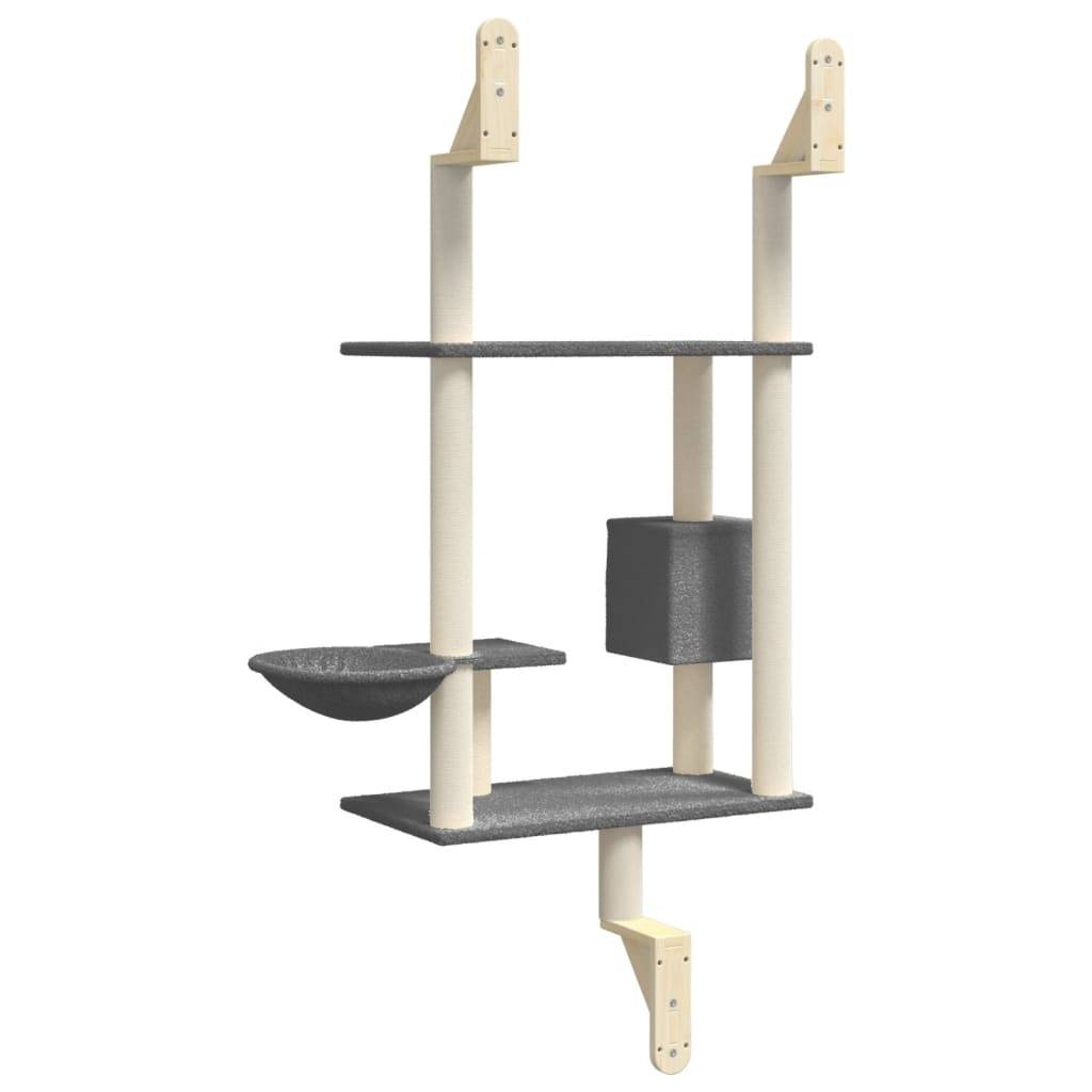 Vidaxl - Arbre à chat mural avec griffoir gris foncé 153 cm vidaXL 172406 - Image 7