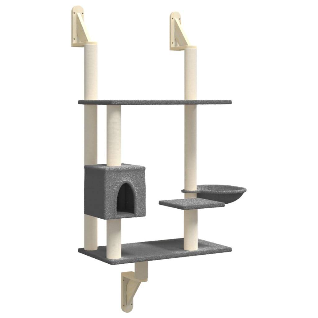 Vidaxl - Arbre à chat mural avec griffoir gris foncé 153 cm vidaXL 172406 - Image 2