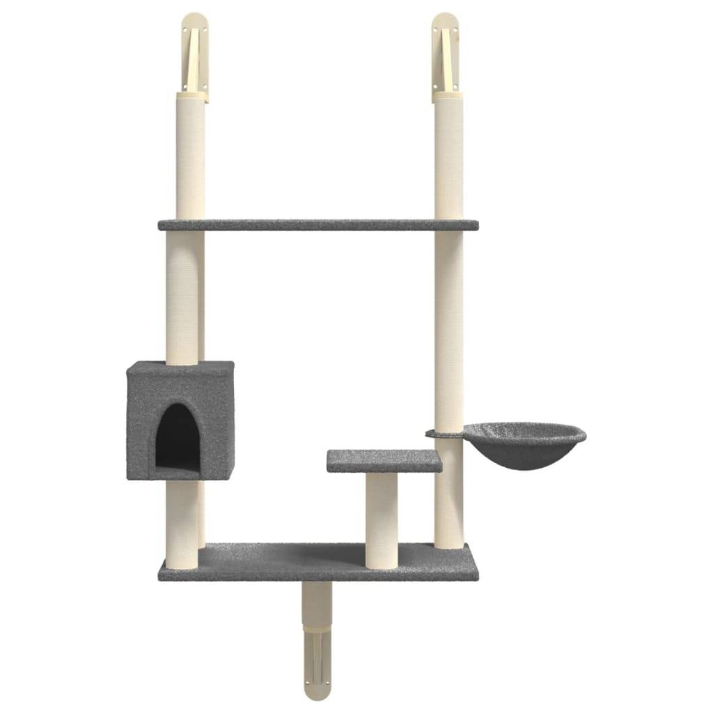 Vidaxl - Arbre à chat mural avec griffoir gris foncé 153 cm vidaXL 172406 - Image 5