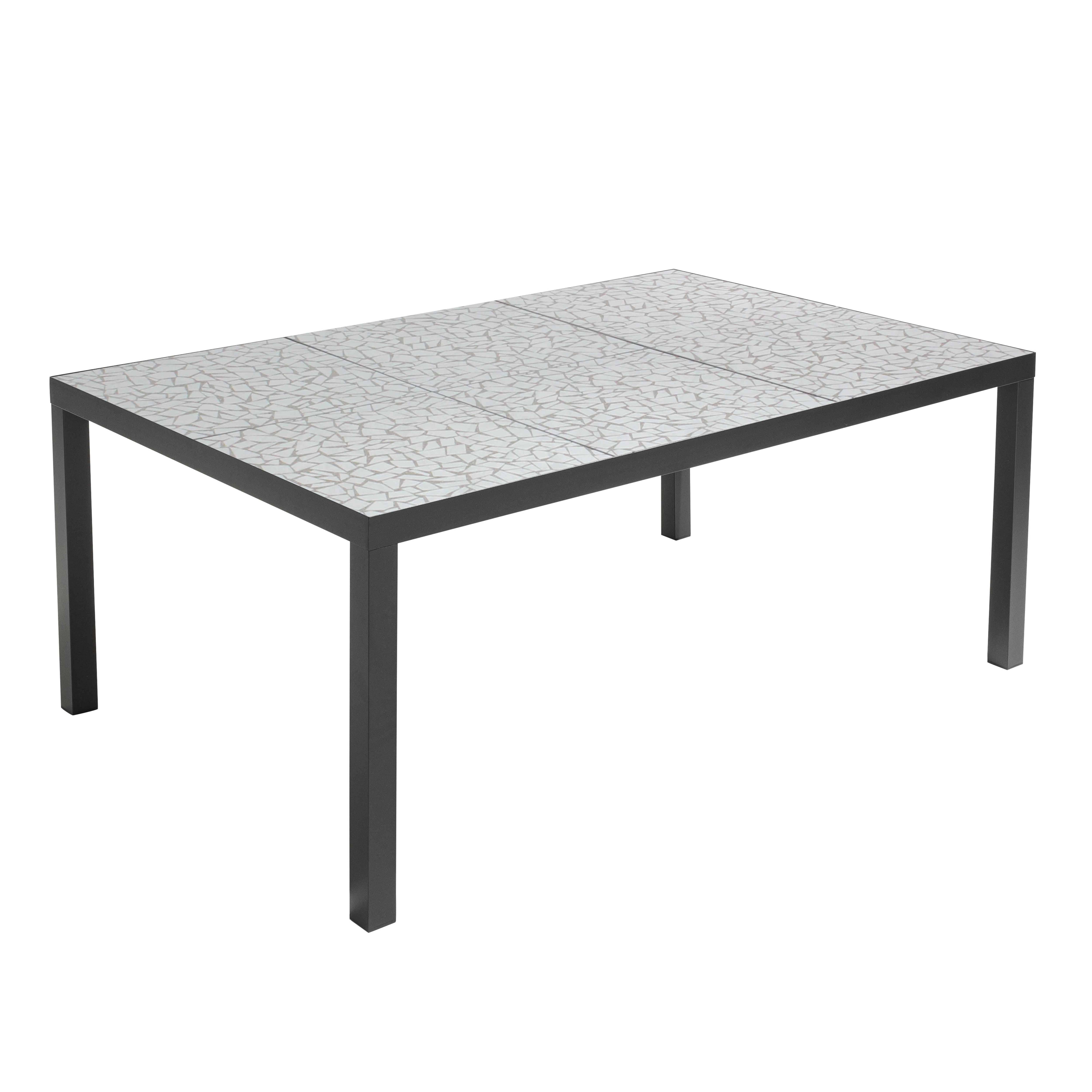Oviala - Table de jardin en céramique effet mozaic 10 places 182 cm Tivoli - Oviala - Image 1