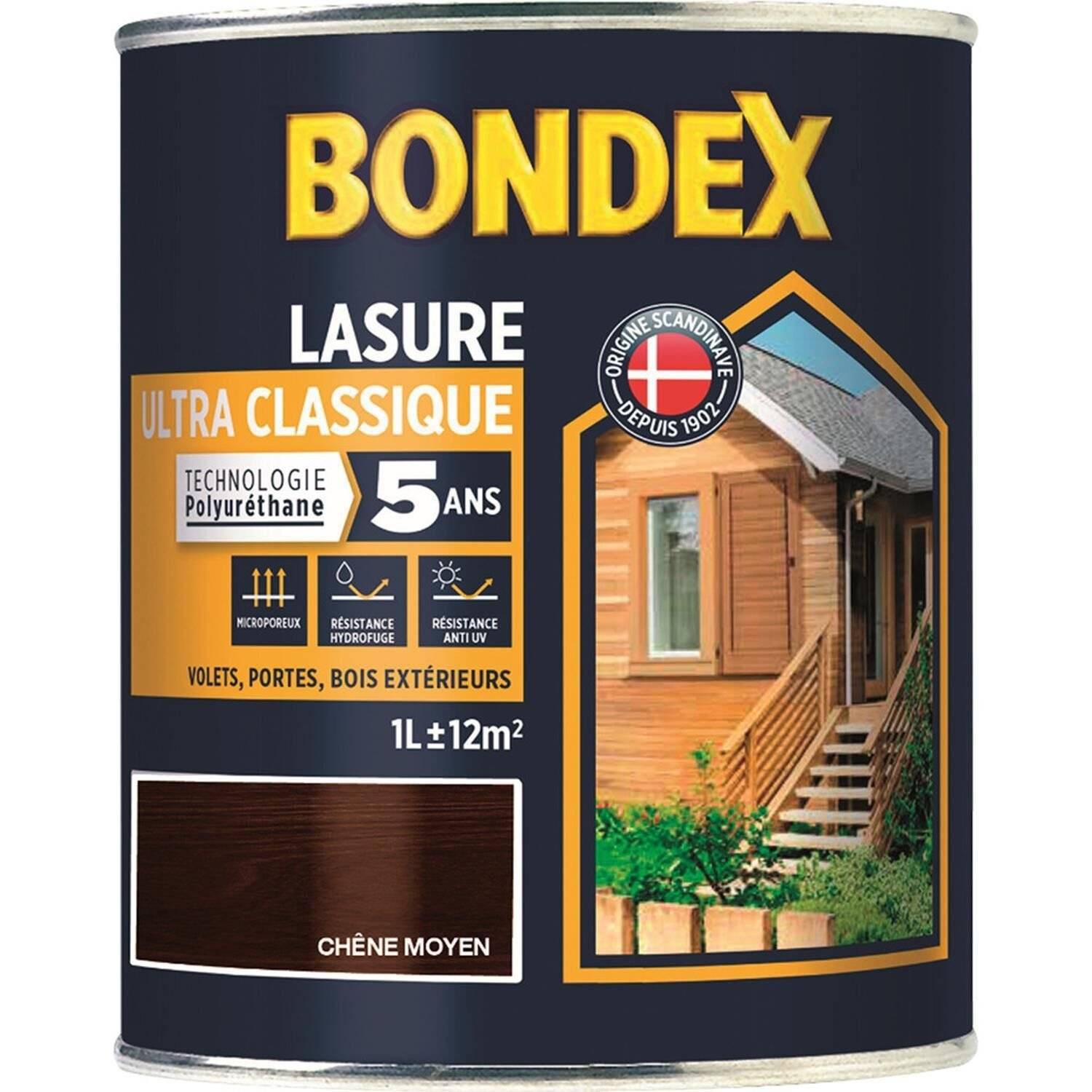 Lasure Ultra Classique Satinée Chêne Moyen 1L - BONDEX - Gamm vert