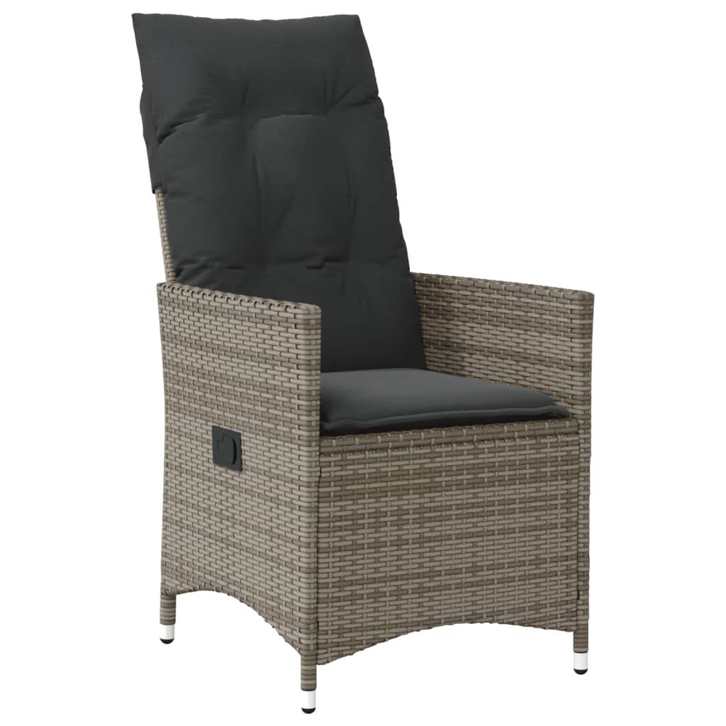 Vidaxl - Chaises inclinables de jardin lot de 2 et coussins gris rotin vidaXL 365647 - Image 8