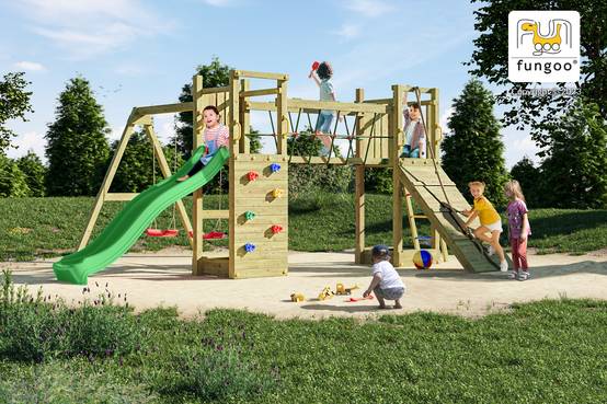 Fungoo - Aire de jeu FUNGOO FUNNY MAXI EXPOSURE avec pont et toboggan - Image 3
