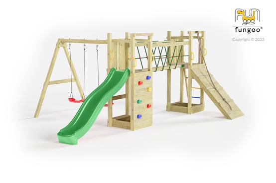 Fungoo - Aire de jeu FUNGOO FUNNY MAXI EXPOSURE avec pont et toboggan - Image 1