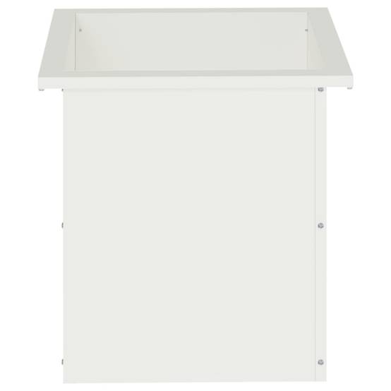 Vidaxl - Jardinière de jardin avec LED-Pot de fleur-Bac à fleurs Blanc 40 x 40 x 40 cm Acier - Image 5