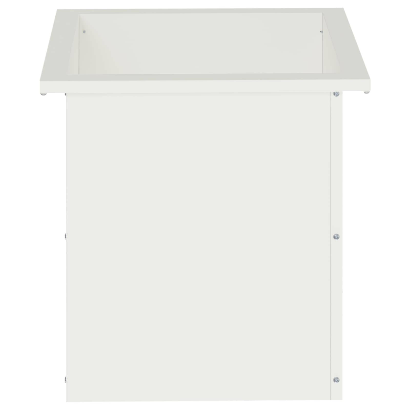 Vidaxl - Jardinière de jardin avec LED-Pot de fleur-Bac à fleurs Blanc 40 x 40 x 40 cm Acier - Image 5