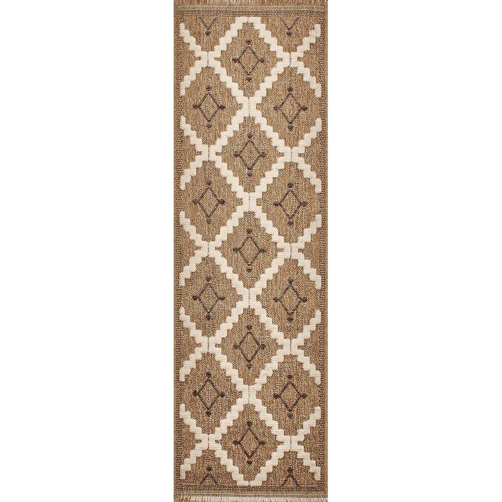 Jardindeco - Tapis intérieur extérieur aspect jute marron Tijuana 9041 290 x 200 cm - Image 4