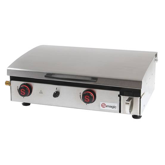 Somagic - Plancha à gaz avec 2 brûleurs - SOMAGIC - Inox - Argent - Image 1
