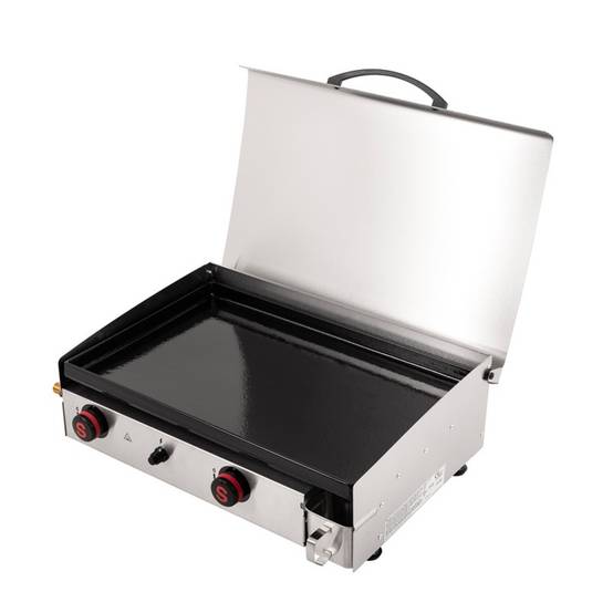 Somagic - Plancha à gaz avec 2 brûleurs - SOMAGIC - Inox - Argent - Image 4
