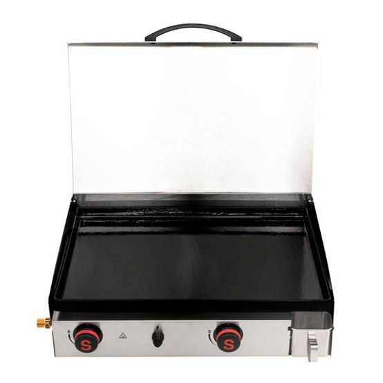 Somagic - Plancha à gaz avec 2 brûleurs - SOMAGIC - Inox - Argent - Image 5