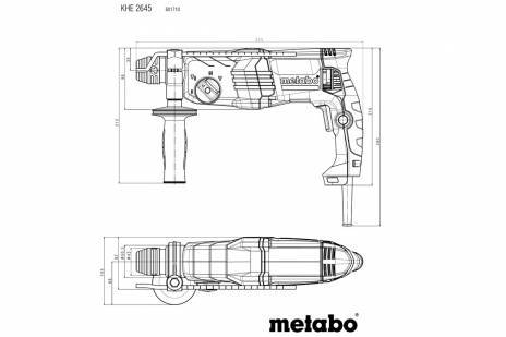 Metabo - Coffret Marteau perforateur burineur SDS Plus filaire KHE 2645 - Image 4