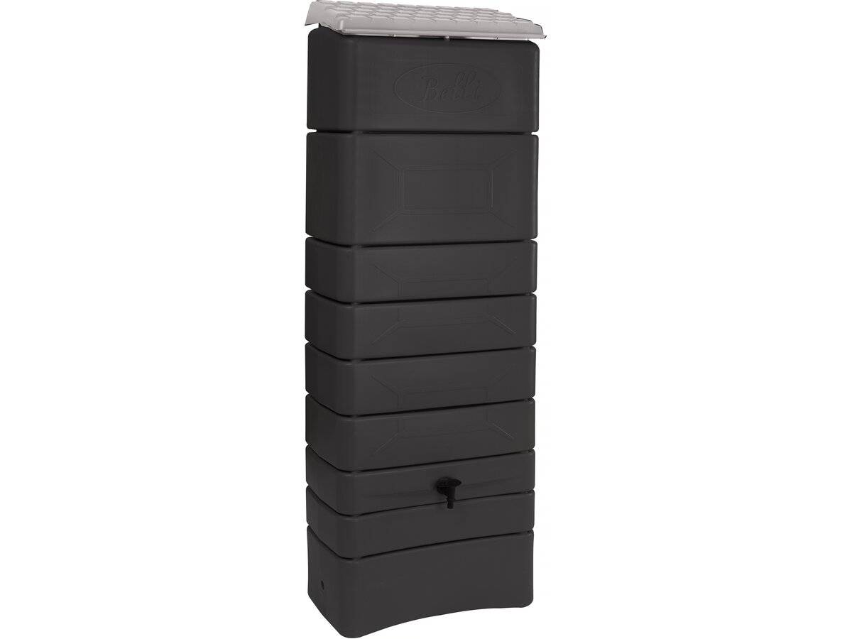 Récupérateur D'eau Mural "bekasi" - 300 L - Anthracite -habitat Et Jardin - Image 1
