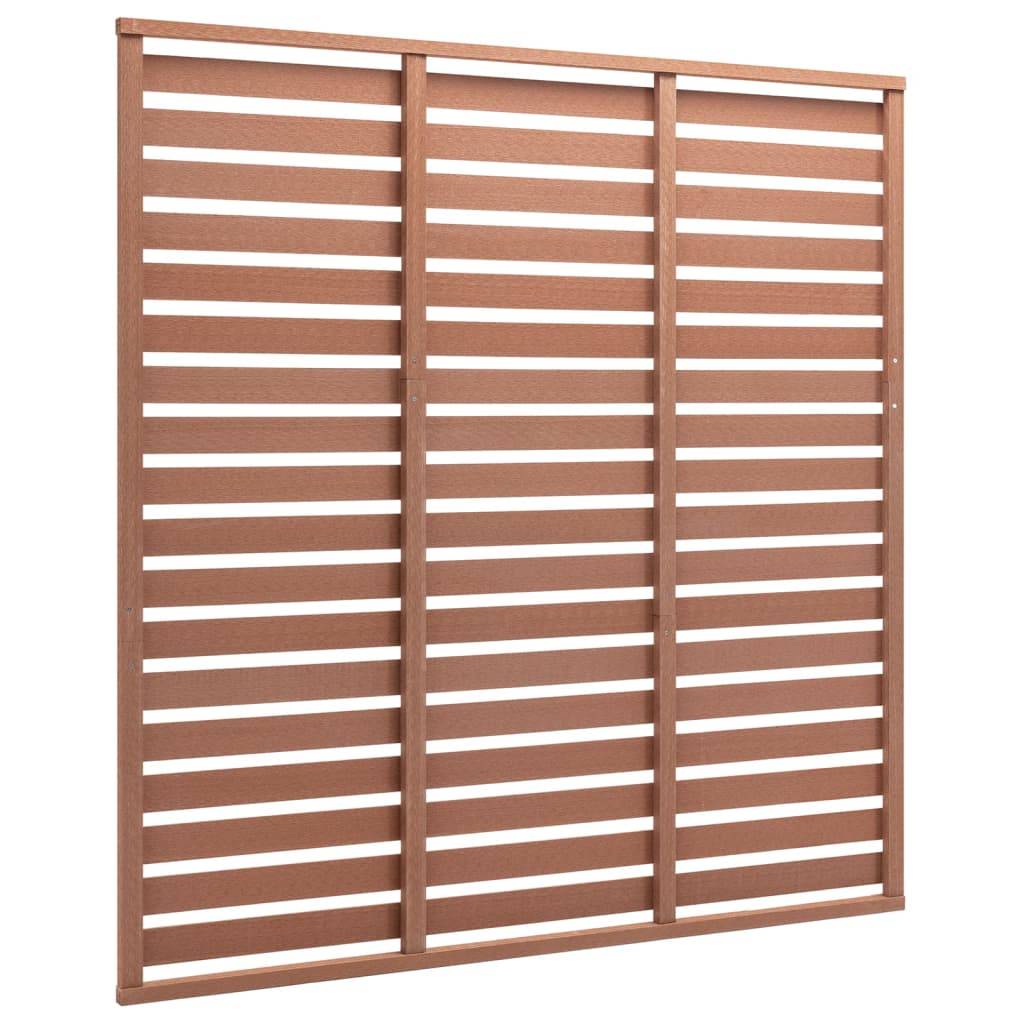 Panneau de clôture WPC marron 180 x 180 cm - PANGIVO - Image 2