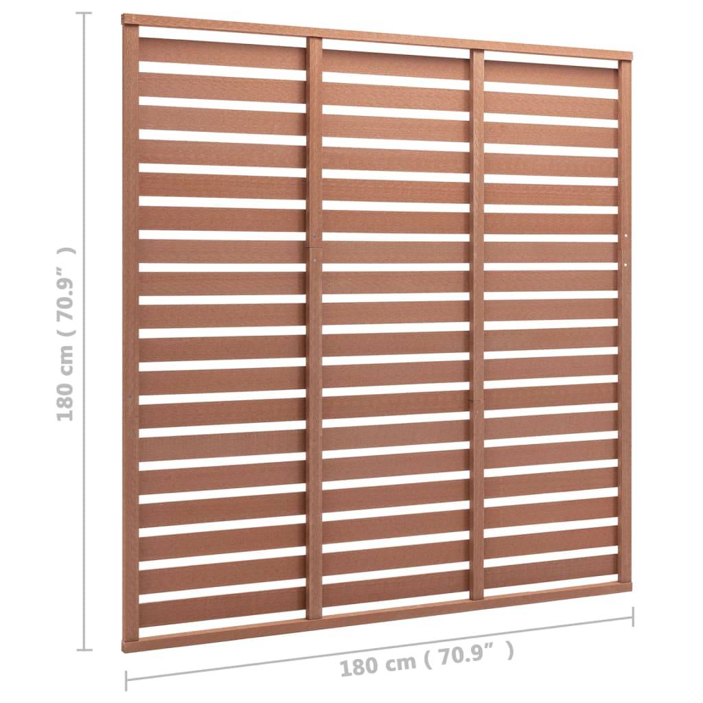 Panneau de clôture WPC marron 180 x 180 cm - PANGIVO - Image 4