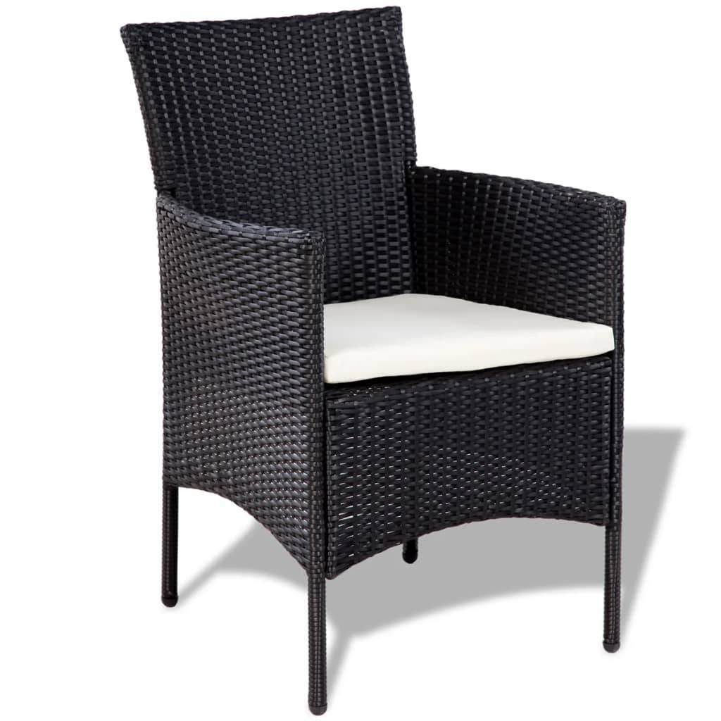 Vidaxl - Salon de jardin 4 pcs avec coussins Résine tressée Noir vidaXL 44186 - Image 7