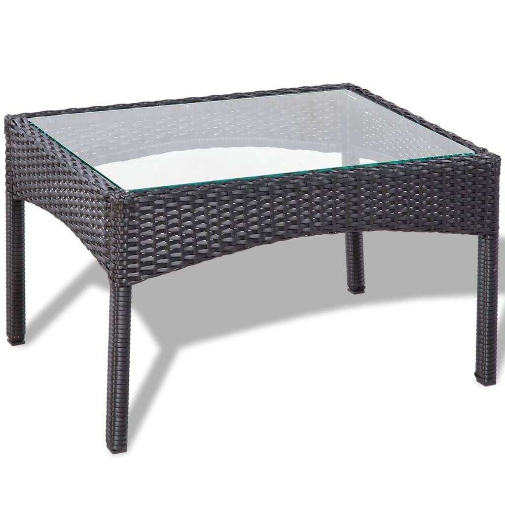 Vidaxl - Salon de jardin 4 pcs avec coussins Résine tressée Noir vidaXL 44186 - Image 6