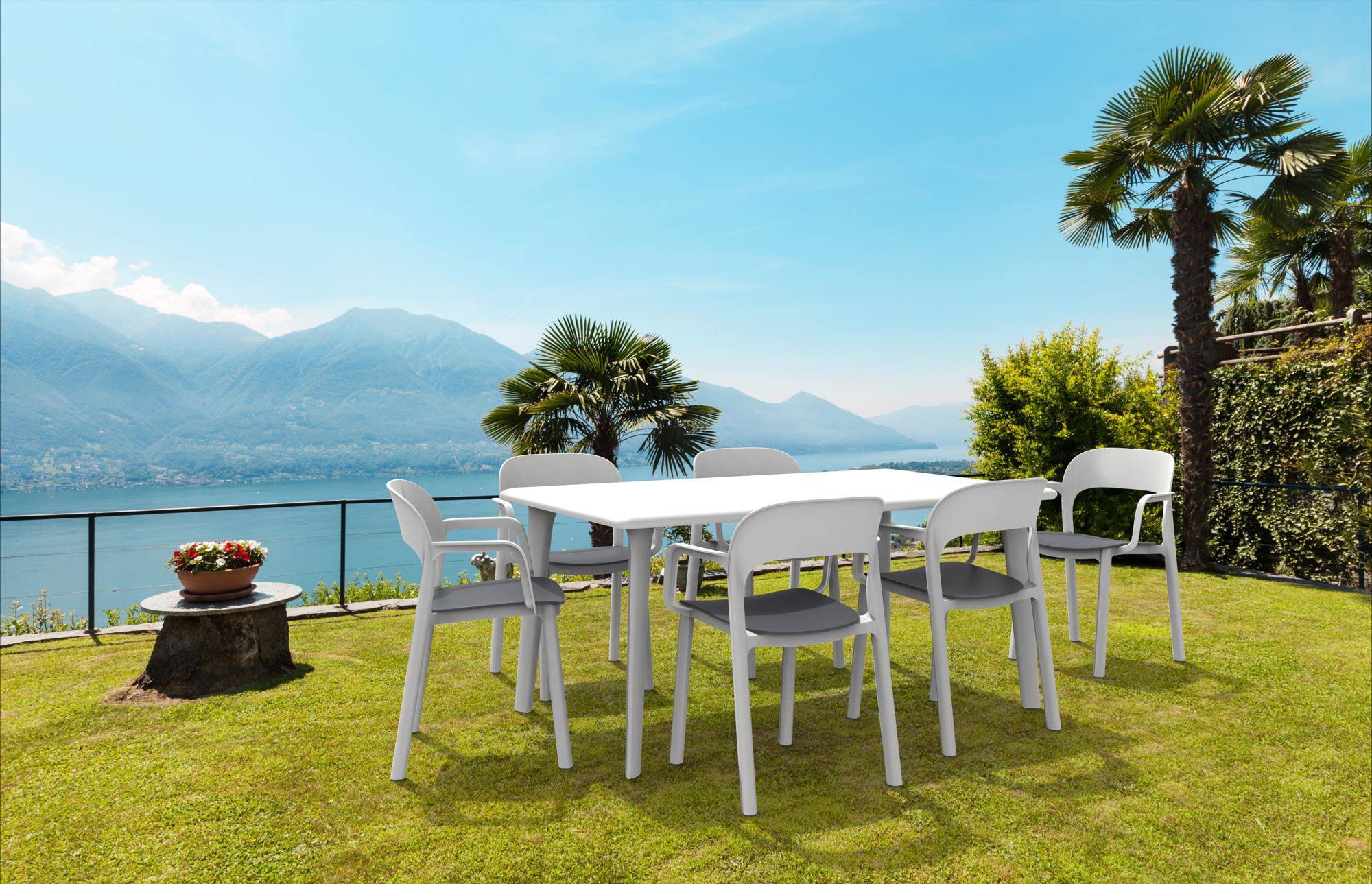 Garbar - Chaises Ona garbar plastique beige (Lot de 4) - Image 9