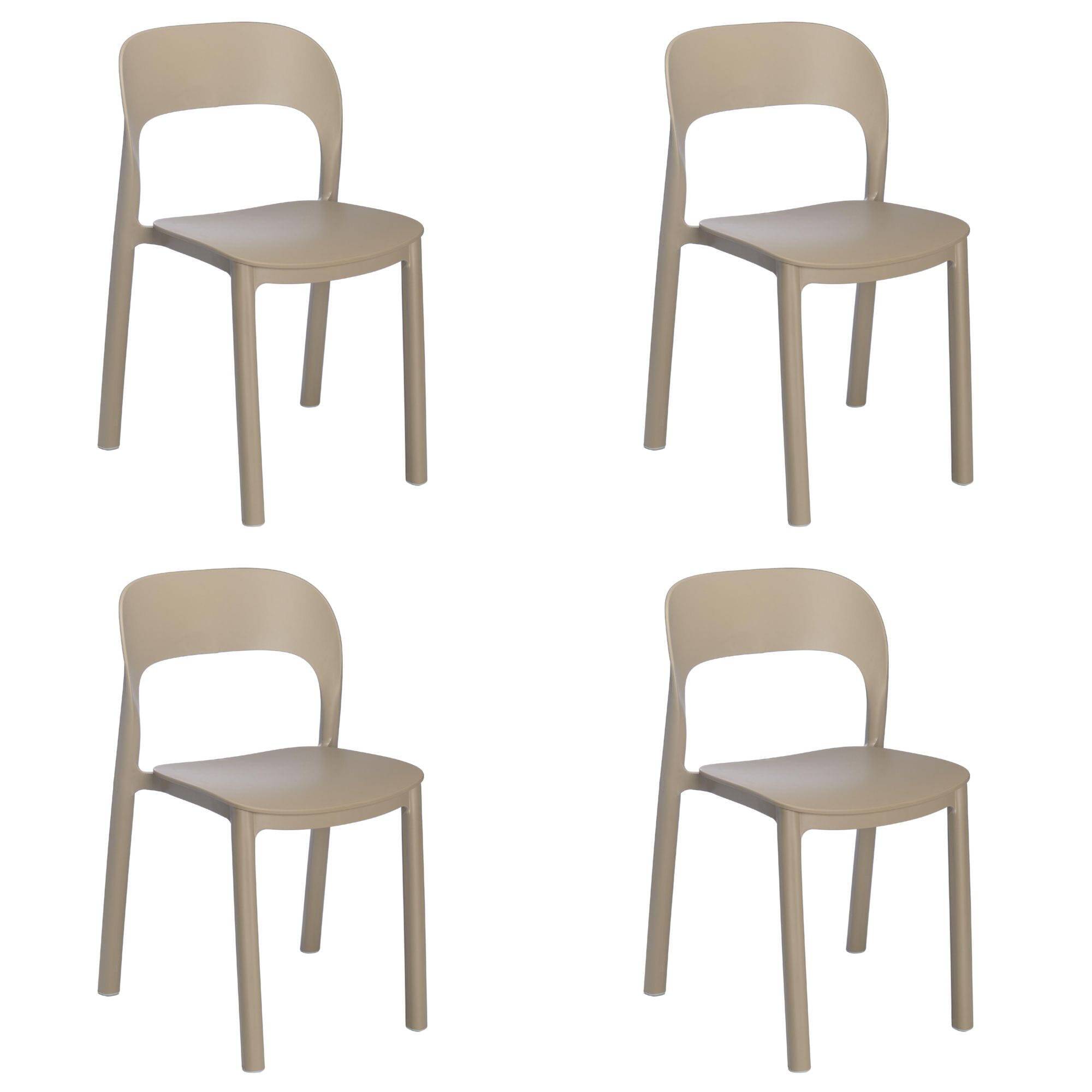 Garbar - Chaises Ona garbar plastique beige (Lot de 4) - Image 1